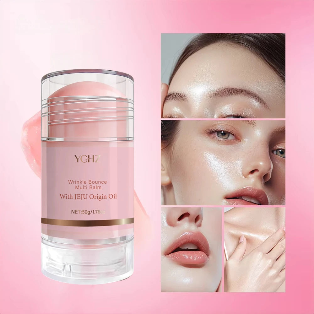 Korean Pink Moisturizing Stick Essence, Deep Moisturizing Facial Skincare, Multifunctional Pink Moisturizing Stick, Skincare Primer Product