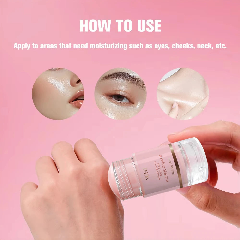 Korean Pink Moisturizing Stick Essence, Deep Moisturizing Facial Skincare, Multifunctional Pink Moisturizing Stick, Skincare Primer Product